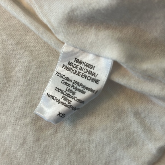 Young Fabulous & Broke Quilted Teddy Puffer Jacket Off White XS NWT - Picture 9 of 10